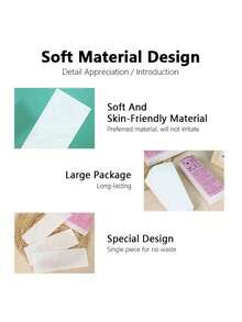 50/100片装一次性脱毛蜡纸，一次性脱毛纸蜂蜡专用纸无纺布脱毛纸致密蜡纸脱毛布蜡纸 - 适用于面部、眉毛、腿部、身体和比基尼部位的无痛脱毛 - 彩色 - 查看 7