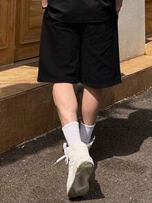 1pc Casual Sports Outdoor Commute Campus Style Milk Silk Shorts For Teenage Boys & Teen Boy