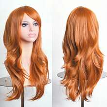 Soowee, pelucas sintéticas de 70cm de largo, peluca de Cosplay rosa y púrpura, pelo ondulado para disfraz de Halloween, postizos falsos para mujer XDMM - Morado - Ver 9