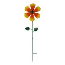 Flower Windmill Ground Stake Decor Vivid Metal Flower Stakes Petals Swaying For Garden Landscapes Wedding Party Decor