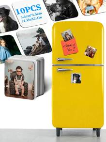 10pcs Custom Design Fridge Magnets, Can Customize 10 Different Patterns Magnets, Customize Logo/Text/Image, Photo Memorabilia, Personalized Gifts For Family And Friends