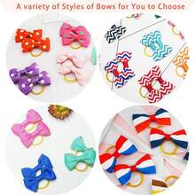 2025Hot SaleYxiang 100PCS Cute Pet Grooming Accessories - Colored Polka Dot Hair Bows With Rubber Bands For Small Dogs And Puppies Like Yorkies - 50 Pairs