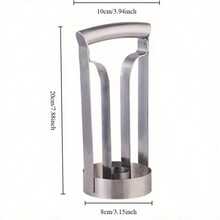 Cuchillo de acero inoxidable para retirar la carne, pelar y quitar el corazón de la piña, rápido y fácil - Plateado - Ver 4