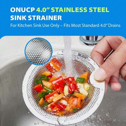 Handwashing Sink Filter Screen Stainless Steel Sewer Anti Blocking Bathroom Washbasin Hair Leakage Screen Vegetable Dish Filter Cover.