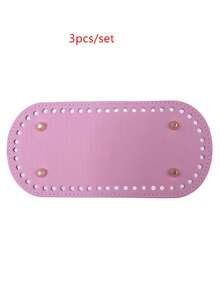 8.66 X 3.94 Inch Oval-Shaped Perforated Handbag Bottom Base, Faux Leather Lining, Suitable For Handbag, Shoulder Bag, Wallet Making Accessories, Wallet Making Materials, Handbag Structure, Crochet Texture - Multicolor - View 21