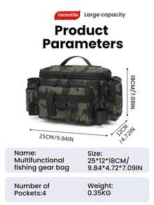 Waterproof Fishing Waist Pack – Multi-Function Lure Tackle Bag With Detachable Rod Holder & 20L Capacity (Hands-Free Design For Kayak/Bank Fishing)