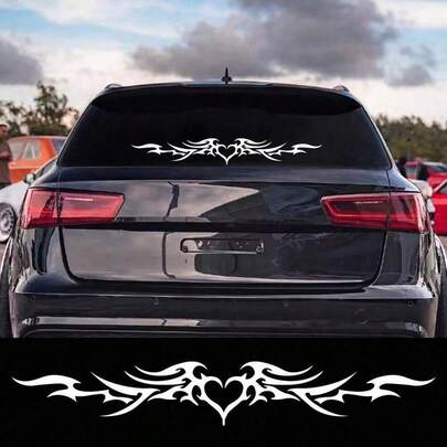 Auto Windschutzscheibe Dekoration, DIY Herz Flügel Aufkleber, Auto Außen Selbstklebende Vinyl Folie Dekoration, Auto Zubehör, Aufkleber geeignet für Autos, Glas oder Metalloberflächen