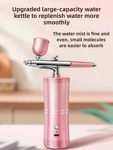1 Set Cordless Airbrush Kit, With Detachable Extension Hose, 0.3mm Dual-Action Airbrush, 3 Jars, Cleaning Brush, USB Cable, Air Compressor, 0.3mm Micro Spray Nozzle, 1000mAh Rechargeable Battery, Home Use High Pressure Sprayer, Moisturizing Atomizer, Suitable For Model, Nail Art, Auto Painting, Beauty Spraying Tools, DIY Crafts Gift - 彩色 - 查看 1