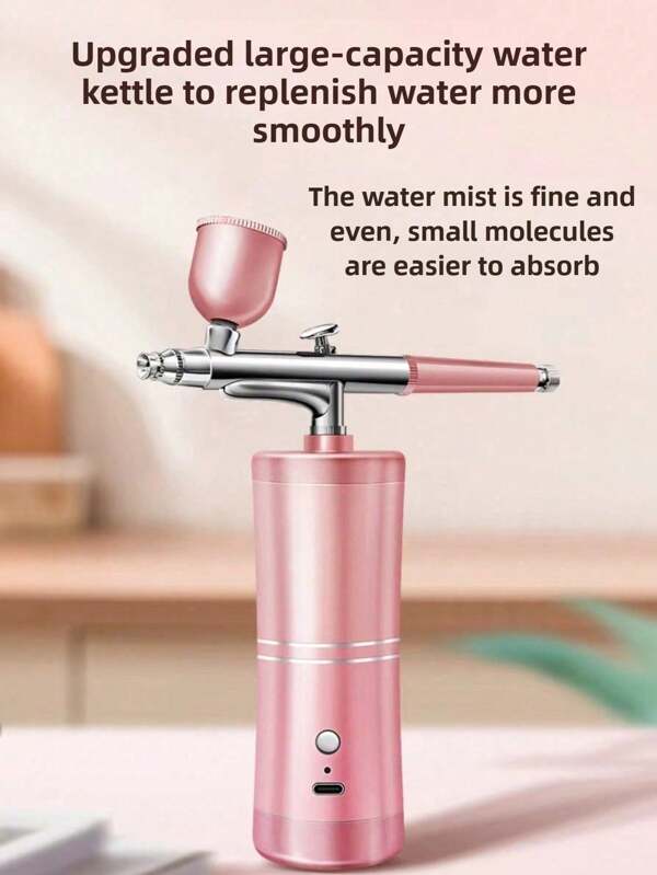 1 Set kabellose Airbrush Ausrüstung, mit abnehmbarem Verlängerungsschlauch, 0,3mm Doppelaktions-Airbrush, 3 Gläser, Reinigungsbürste, USB-Kabel, Luftkompressor, 0,3mm Mikro-Sprühdüse, 1000mAh wiederaufladbare Batterie, Hochdruck-Sprühgerät für Heimgebrauch, Feuchtigkeitsvernebler, geeignet für Modellbau, Nagelkunst, Autolackierung, Schönheitssprühwerkzeuge, DIY Bastlergeschenk