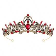 复古简约优雅公主皇冠头饰，适合新娘、18 岁生日、婚礼派对、表演、花卉装饰