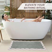 Bathroom Rug Bath Mats For Bathroom  Sage Green Bath Rug | Bathroom Mats Or Bathtub Mat For Shower Accessories | Absorbent Rug Or Scallop Bath Room Runner Rugs - Forest Sage - View 5