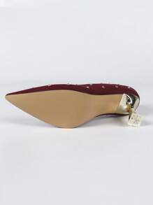 New Women's Mid Heel Pointed Toe Fashion Versatile High Heels, Not Fatiguing