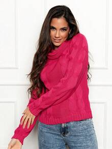 Women Sweaters - Rosa Fucsia - Ver 2