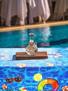 1pc 51.18" X 86.61" PE Material Waterproof Disposable Tablecloth, Summer Pool Hawaii Style Tablecloth, Suitable For Birthday, Summer, Graduation Parties And Daily Decor, Can Be Used As Backdrop Or Picnic Mat - Multicolor - View 6