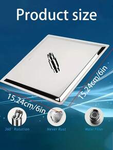 Đầu vòi sen tắm mưa áp lực cao bằng thép không gỉ, đầu vòi sen xoay gắn tường, thiết kế siêu mỏng tiết kiệm nước, lưu lượng nước cao, gắn tường, bề mặt được đánh bóng, dễ dàng lắp đặt trên tường và trần nhà. Hệ thống vòi sen phòng tắm hiện đại, mang đến trải nghiệm như ở spa. Lý tưởng cho phòng tắm gia đình, khách sạn, căn hộ và xe RV. Phụ kiện phòng tắm hiện đại và phong cách. Nâng cấp phòng tắm của bạn để có trải nghiệm tắm thư giãn. Một món quà lý tưởng cho gia đình và bạn bè. - Nhiều màu - Xem 4