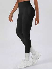 Yefecy 女士高腰无缝运动紧身裤，提臀，健身瑜伽裤，收腹，褶皱修身紧身裤