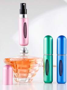 3/1 chai nước hoa xách tay 5ml có bình xịt có thể nạp lại, bình xịt mini đựng nước hoa du lịch cho tiệc tùng, du lịch, sử dụng hàng ngày, ngày lễ, màu sắc ngẫu nhiên - Nhiều màu - Xem 6