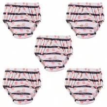 5 PIEZAS Pantalones de pañal para bebé suaves y cómodos, pantalones de entrenamiento para niños pequeños, pañales lavables y reutilizables, pantalones de pañal para recién nacidos, pantalones de entrenamiento para ir al baño del bebé, perfectos para baby shower y el mejor regalo para bebé - Estampado digital - Multicolor - Ver 15