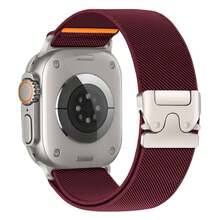 Elastic Sport Bands Compatible With Apple Watch Ultra1/2 Bands 49mm 46mm 45mm 44mm 42mm 41mm 40mm 38mm Men Women,Parachute Buckle Stretchy Nylon Wide Strap Wristband Compatible With IWatch Series 11 10 9 8 7 6 5 4 3 SE 2 1