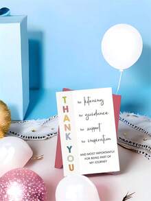 PC Cute Thank You Card To Teacher Appreciation Gift To Mentor, Educator, Pastor, Dad, Mom, Boss, Grateful For Your Support, Graduate Thanks Card For Teacher - Multicolor - View 9