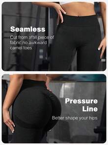 TNTOR Quần legging tập thể dục cạp cao nâng mông cỡ lớn dành cho nữ, độ co giãn cao, nhanh khô, ôm sát tạo hiệu ứng vòng ba căng tròn, thiết kế cạp cao giúp kiểm soát vùng bụng, phù hợp cho tập luyện, đạp xe, yoga, màu đen mùa xuân. - màu đen - Xem 6