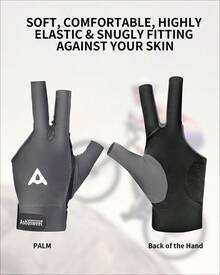 Pool Glove Left Hand, Billiards Gloves 3-Finger Lycra Glove With Anti-Slip Silicone & Breathable – Billiard Gloves Popular Sizes For Men & Women - 灰色 - 查看 6