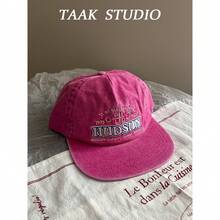 Fuchsia Letter Embroidered Flat Brim Hat, Unisex Hip Hop Street Style Baseball Cap, Spring/Summer - A - View 13