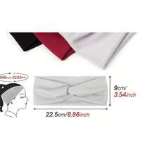 1 pièce Bandeau torsadé de couleur unie, accessoire de cheveux minimaliste pour un port quotidien. Foulard de tête automnal, bandana mode, serre-tête sport pour femmes