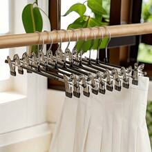 50 pezzi Grucce per pantaloni in acciaio inossidabile con fermagli regolabili, inodore e facili da usare, rastrelliera in metallo per asciugatura, gruccia per pantaloni rivestita in plastica, portapantaloni invisibile per uso domestico con fermaglio per biancheria intima, gruccia per pantaloni, abiti, sciarpe e gancio antiscivolo resistente, adatto per bagno, camera da letto, armadio, dormitorio