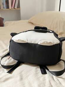 Shark Shaped Backpack, High Capacity Student Bag, Back To School - Black - View 4