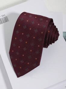 1pc Men's Fashion Floral Jacquard Pattern Necktie, Suitable For Suit, Formal Attire, Business, Wedding, Casual Occasions Men Necktie