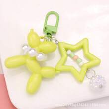 1 件彩色卡通狗气球配星星 ABS 仿珍珠围巾钥匙扣，可爱动物钥匙扣，适用于包袋和服装、节日礼物汽车配件哥特 Y2k - A - 查看 13