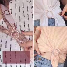 1pc Rhinestone Scarf Clip - Adjustable Hollow Metal Clasp, Suitable For Shirts, Shawls And Clothing Corners, Elegant French Style Fashion Accessory For Women, High-End Exquisite Design, Multi-Functional Durable Clip, Fashion Wardrobe Essential, Delicate Neck Clip, High-Quality Open And Close Buckle, Multi-Purpose Matching, Wardrobe Organization Essential - Gold - View 7
