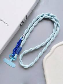 1pc Long Lanyard Strap, Crossbody Phone Holder, Suitable For Outdoor Activities, Features: Speaker, Sturdy Chain, Multiple Braided Thick Cord