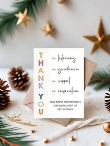 PC Cute Thank You Card To Teacher Appreciation Gift To Mentor, Educator, Pastor, Dad, Mom, Boss, Grateful For Your Support, Graduate Thanks Card For Teacher - Multicolor - View 13