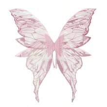 Set de 4 piezas Alas de mariposa y hada con láminas de oro - Incluye diadema, varita, alas de mariposa doradas y orejas de hada - Adecuado para mujeres en Halloween, cosplay, fiestas, eventos y fotografía