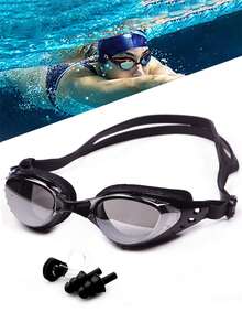 SHENYU 防雾防紫外线游泳镜（带鼻夹和耳塞）、海滩必需品、海滩配件、泳池浮板