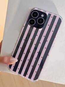 Retro Stern Streifen Muster weiche Schutzhülle kompatibel mit iPhone 16 15 14 13 11 12 Pro Max Plus Ins-stylischer Bling Glitzer klarer Paar-Geschenk-Hülle