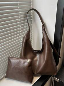 Women Shoulder Bags - Café integral - View 1