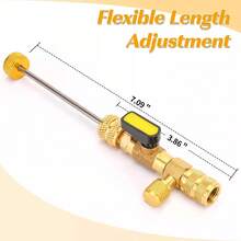 Valve Core Remover Installer Tool And HVAC Service Wrench Set With Hex Bit Adapters, R410A Adapter 5/16 Female 1/4 Male Flare, 3/8'' To 1/4'', 5/16'' X 1/4'' Refrigeration Service Wrench, 10pcs Valve Core