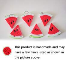 Yaomiao Fake Watermelon Simulation Watermelon Slices Artificial Fruit Slice Realistic Lifelike Fake Fruits Plastic Decor For Photography Props