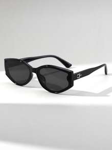 1 pereche de ochelari de soare la modă cu lentile ochelari de soare vintage pentru femei, versatili pentru stilul stradal, ținute zilnice, plajă, petrecere, rezistenți la vânt