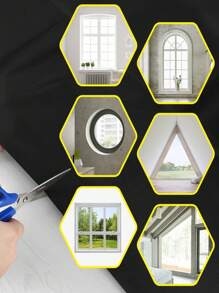 Rideau d'obscurité pour fenêtre de toit, rideau anti-UV, rideau d'obscurité temporaire, nouveau rideau d'obscurité à 100%, panneau d'obscurité totale, tissu d'obscurité portable, convient pour la chambre, la fenêtre de voiture, l'obscurité, installation simple, peut être coupé selon sa propre taille