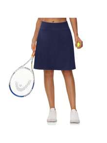 Women's 20" Knee Length Skorts Skirts Athletic Tennis Golf Running Skirts For Women Long Skorts Skirts For Women With Pockets Tennis Skirt Skort - 藍色 - 查看 4