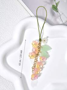 1 件百合花形手机挂绳，夏季度假手机/相机挂绳创意设计 - 彩色 - 查看 15