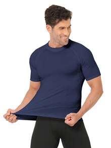HOPLYNN 5 Pack Men's Compression Shirt Short Sleeve Athletic Baselayer Sports T Shirts Workout Tops For Men - 彩色 - 查看 4