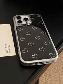 1 件黑底白心电镀哑光树脂环氧贴花硬质 PC 保护手机壳，防摔，适用于 16 Pro Max/14/13/15 Plus/16、Galaxy S25 Ultra/S25+/S25e/S24 FE/S24 PLUS、Mate 70 Pro/60 Pro、PURA 70 Pro/PURA 70 Ultra、14 Ultra/15 Pro、情侣/闺蜜生日礼物