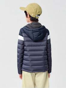 Chaqueta Para Niños Con Capucha Acolchonada, Ultraligera y Comoda SMILE KIDS - Gris - Ver 3