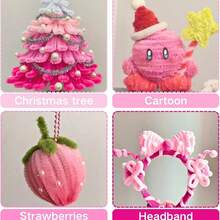 100/600pcs Pink Pipe Cleaners, 6 Different Colors, Holiday Craft Pipe Cleaners, Chenille Stems For DIY Art & Craft Projects - Pink - View 12