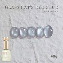 1 Bottle/10ml Satin Glass Pearl Cat Eye Gel, 2025 New 9 Colors Cat Eye Gel, LED UV Salon Gel Polish, DIY Manicure Gift - Multicolor - View 18